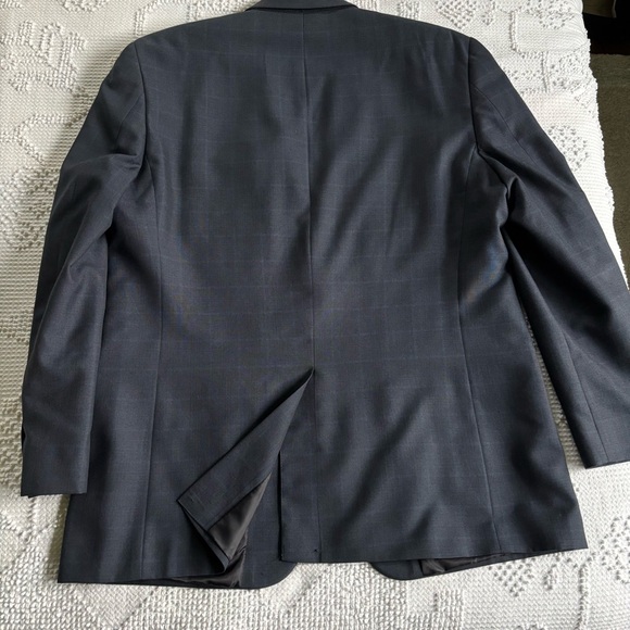Chaps mens size 44R blue plaid single breasted 2 button front notch lapel blazer - Picture 11 of 11